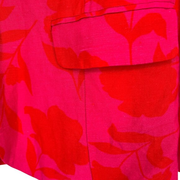 Kate Spade X Target Classic Rose Linen Blazer Fuchsia Pink Red Size XXS - Picture 6 of 13